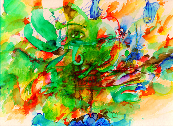 Kirsten K&ouml;tter: In Tampere, Finnland, Mai 2004, Aquarell, 30 &times; 40 cm