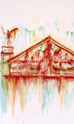 Remake: Expression, Serie Malerei nach historistischer Architektur Wiesbaden von Kirsten K&ouml;tter