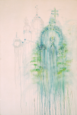 Kirsten K&ouml;tter: Transzendenz, 150 &times;100 cm, &Ouml;l auf Leinwand (Serie Remake), Ausstellung Schlo&szlig; Biebrich (Landesamt f&uuml;r Denkmalpflege) und Rathaus Wiesbaden, 2007