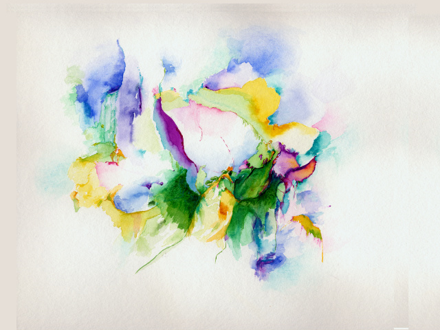 Kirsten K&ouml;tter: Painting Site Specific, Malerei vor Ort, Most na Soci, Sommer 2004,  Aquarell, 17 &times; 24 cm