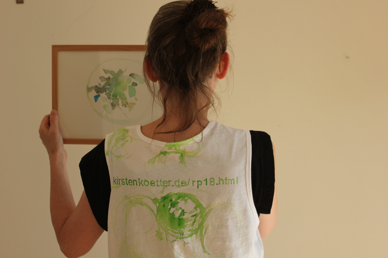 Kirsten Kötter, Clothes for artistic research re:publica 18 and watercolour German Bundestag Kirsten Kötter, Clothes for artistic research re:publica 18 and watercolour German Bundestag