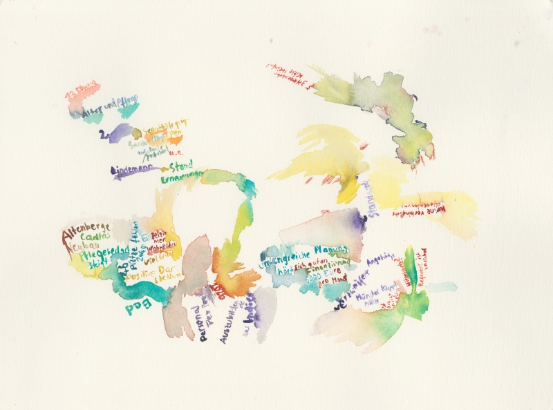 2026-03-11_komm-konferenz-alter-u-pflege1, watercolour, 30 × 40 cm (Kirsten Kötter)