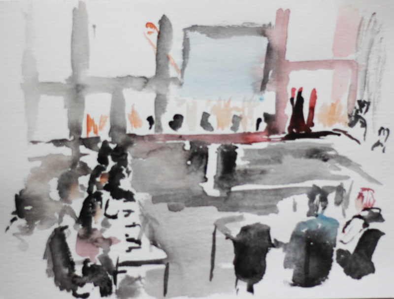 2026-03-12_jugendhilfeausschuss_skizze, sketch, 24 × 32 cm (Kirsten Kötter)