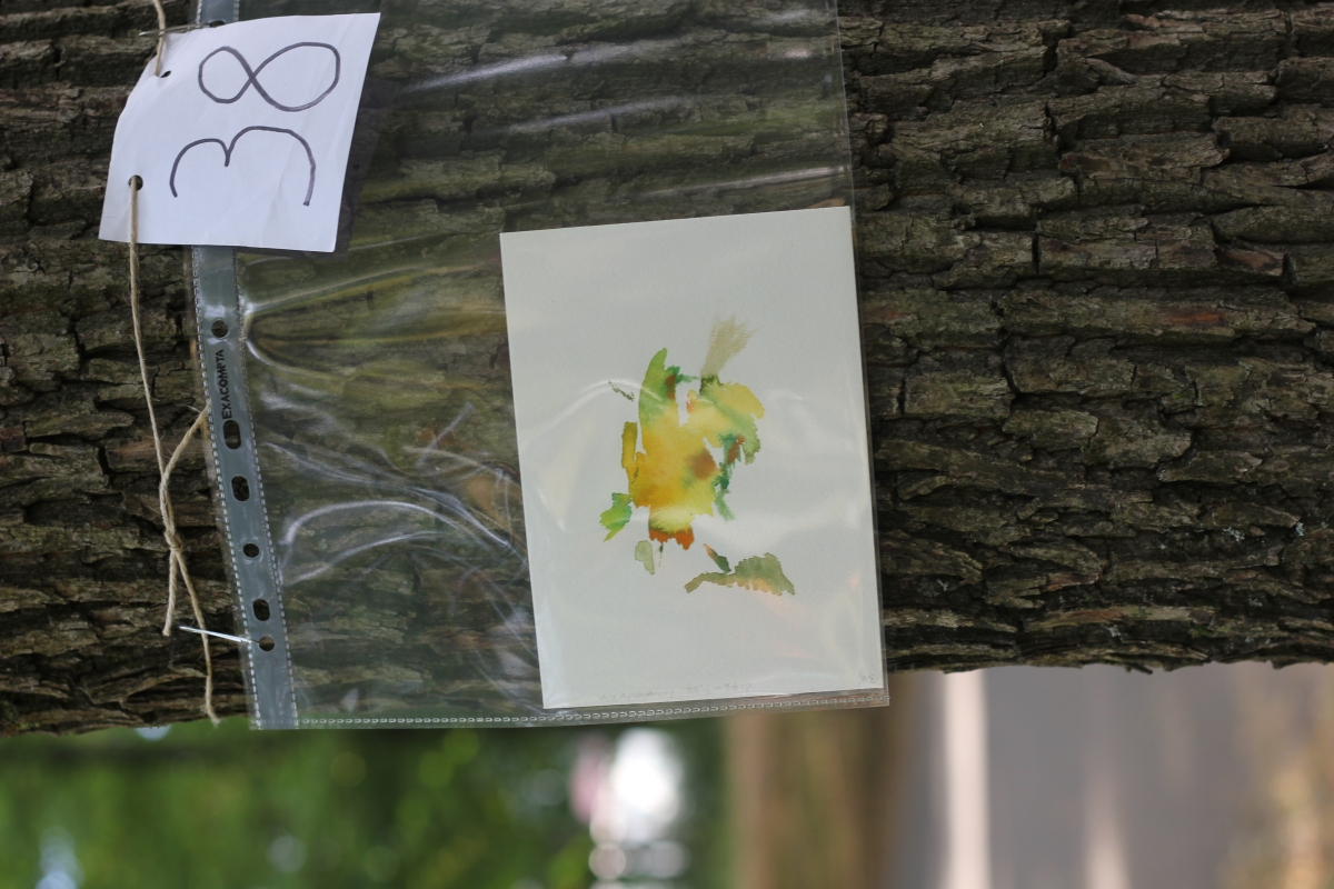 2025-08-21_malathon-chemnitz_38_baum_2958, watercolour, 12 × 17 cm (Kirsten Kötter)