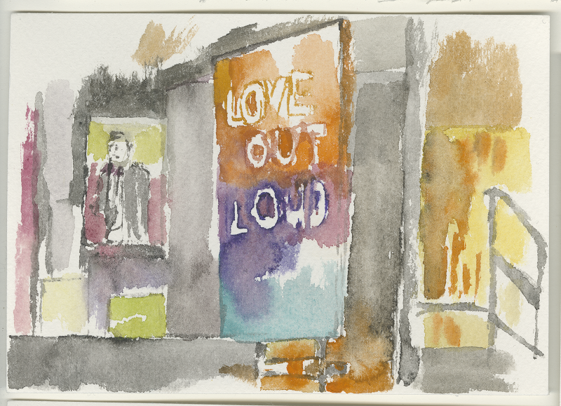 2017-05-09_re-publica_10-00_11-00_skizze, re:publica 17 
  sketch, 12 × 17 cm (Kirsten Kötter)