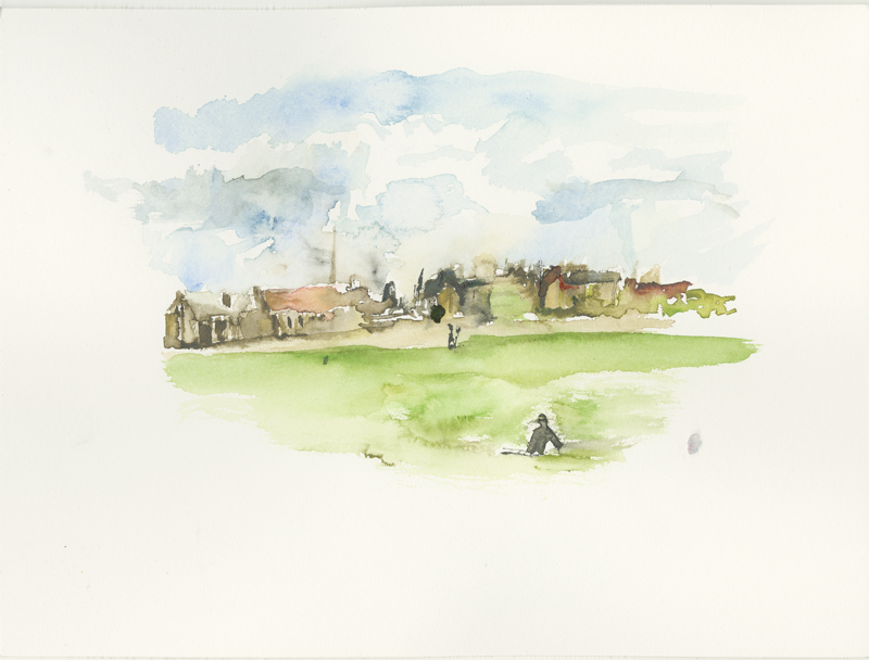 2022-04-23_tempelhofer-feld_skizze-1, sketch, 24 &times; 32 cm (Kirsten Kötter)