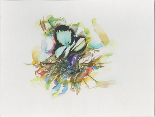 2004-06-20_ffm_uni-ca-bo, Frankfurt am Main, Uni-Campus Bockenheim, watercolour, 30 x 40 cm (Kirsten Kötter)