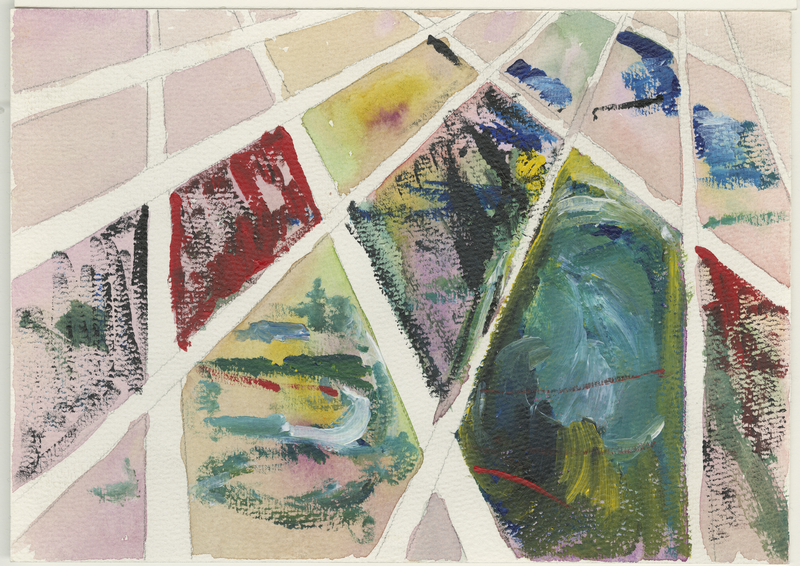 2008_konstruktion, watercolour, 17 &times; 24 cm (Kirsten Kötter)