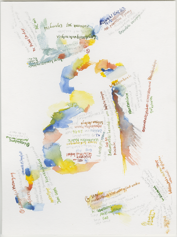 2019-03-07_ausschuss-gesundheit_2, committee on environment, 
  house of representatives Mainz, 
  watercolour, 30 × 40 cm